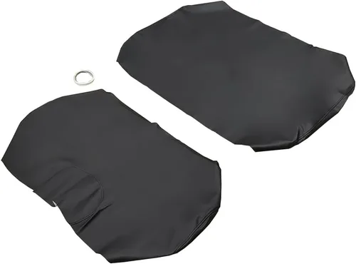 Vista 2 de Juego de fundas de asiento delantero para carrito de golf E-Z-Go TXT, cuero de microfibra, color negro
