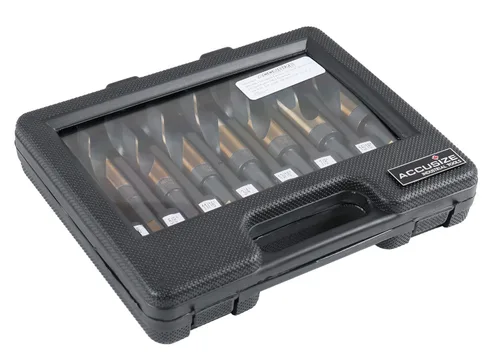 Vista 9 de Accusize Industrial Tools M35 (H.S.S.+5% Cobalto) Vástago y taladro de 1/2" - 9/16" a 1", juego de 8 piezas, H516-6507 M35 HSS + 5% cobalto, 1/2