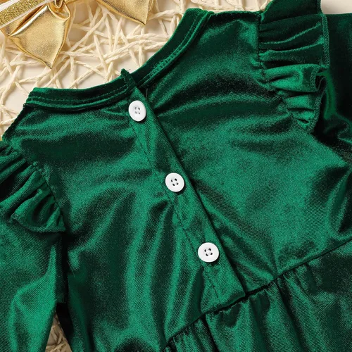 Vista 53 de GRNSHTS Ropa de primer cumpleaños para niña de terciopelo de un año de edad, mameluco de manga larga + diadema, 2 piezas de trajes de pastel