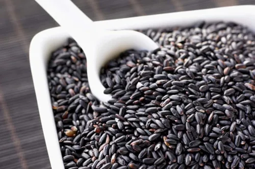 Vista 3 de Arroz negro 500 semillas sabor a nuez prohibido fácil de cultivar plantas orgánicas viables!
