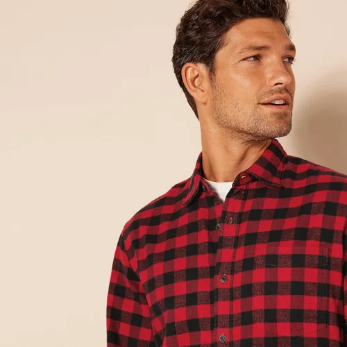 Vista 4 de Tienda Essentials Camisa de franela de manga larga para hombre (disponible en tallas grandes y altas)