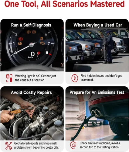 Vista 7 de Rocco OBD2 Escáner Bluetooth para iOS Android, herramienta de diagnóstico AI para reparación de automóviles, sin tarifa de suscripción, AutoVIN, más
