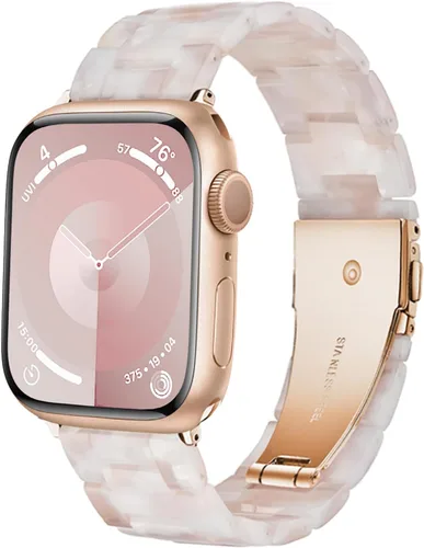 Vista 18 de Compatible con Apple Watch Band de 1.614 in, 1.575 in, 1.496 in o 1.929 in, 1.772 in, 1.732 in, 1.654 in, correa de repuesto de resina ligera