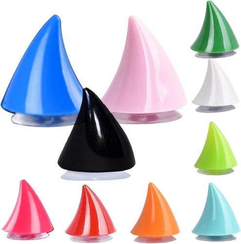 Vista 2 de Cuerno de diablo para decoración de casco, accesorio de casco para casco de motocicleta, casco de bicicleta, casco de esquí, calcomanías de plástico