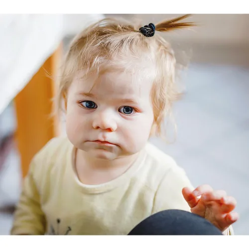Vista 4 de 120 gomas elásticas para bebés, gomas para el pelo de algodón para niñas y niños, pequeñas bandas elásticas sin costuras para coletas, multicolor