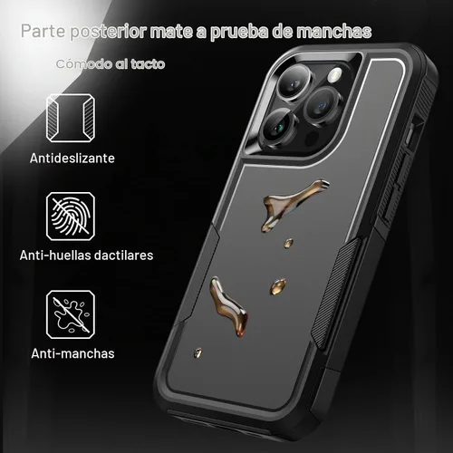 Vista 6 de JETech Funda resistente para iPhone 14 Pro, color negro