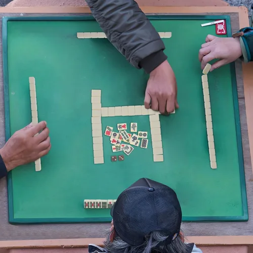 Vista 9 de BESTOYARD Mini juego de mahjong de viaje portátil con 146 azulejos marrón estuche de transporte para adultos principiantes y ancianos, reuniones