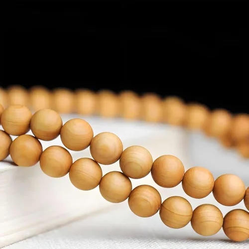 Vista 5 de Zen Dear Thuja Wooden Bracelet Necklace Prayer Beads Mala Wristband