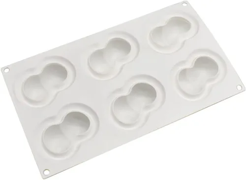 Vista 2 de Surakey Molde de cereza de 6 cavidades para hornear, postre, gelatina, helado, formas de frutas, molde de silicona para chocolate, dulces