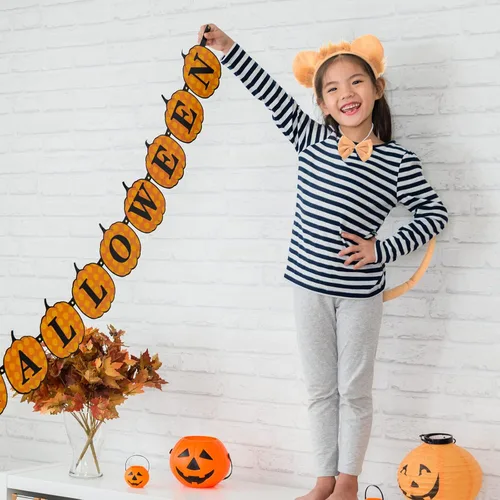 Vista 7 de 2 Sets Animal Costume Set Lion Tiger Zebra Giraffe Leopard Elephant Costume Accessory Include Ears Headband Bow Tie Tail
