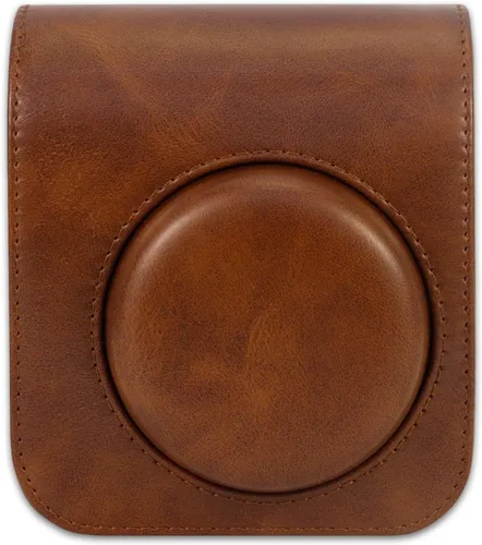 Vista 16 de Funda protectora compatible con cámara Fujifilm Instax Mini 12 de película instantánea con bolsillo para accesorios y correa ajustable (azul)