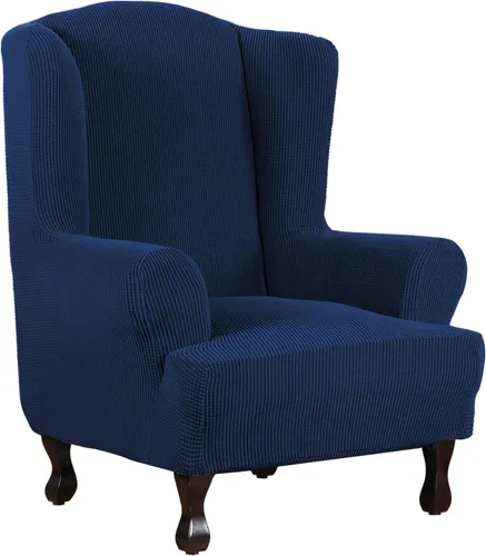 Vista 103 de H.VERSAILTEX Funda elástica para sofá, fundas suaves para muebles de 3 cojines, con tela jacquard gruesa a cuadros con parte inferior elástica, sofá