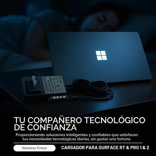 Vista 8 de Microsoft Surface Pro 2 Cargador para RT, Surface 2, Pro 1, 43W 12V 3.6A