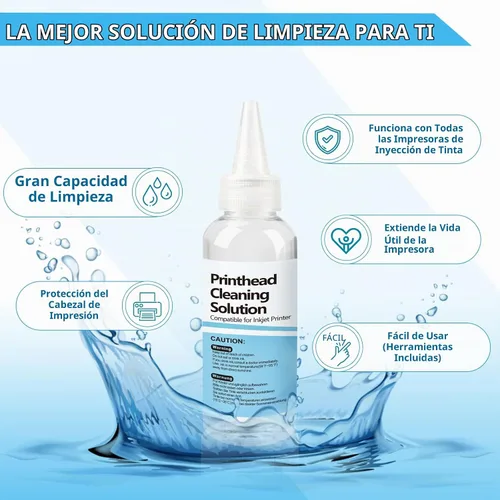 Vista 6 de Kit de Limpieza de Cabezal de Impresión Funciona para Impresora de Inyección de Tinta Epson HP Canon Limpieza de Cabezal de Impresión, Kit Limpiador
