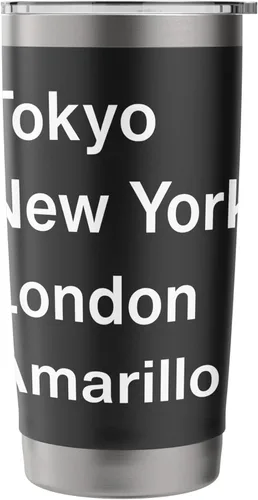 Vista 3 de Funny Amarillo City Stainless Steel Insulated Tumbler