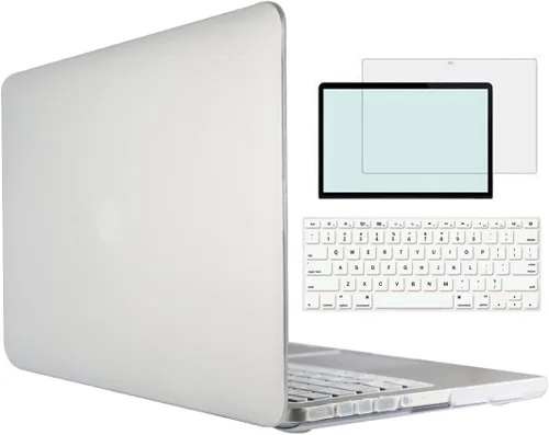 Vista 24 de Funda compatible con MacBook Pro de 13 pulgadas con CD-ROM modelo A1278 versión 2008-2012, carcasa rígida 4 en 1 de plástico a presión con protector