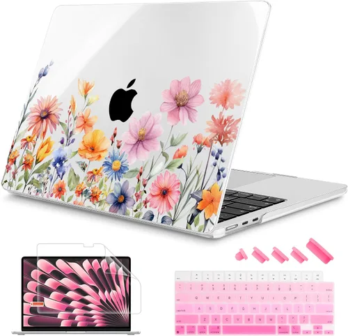 Vista 37 de Mektron Diseñada para MacBook Air 2025/2024/2023 de 15 PULGADAS M4 A3241 /M3 A3114 /M2 A2941, Carcasa de Cubierta Rígida de Plástico Impreso
