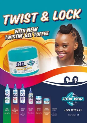 Vista 7 de Stylin Dredz Gel Twisiting Extra Strong Hold Toffee Super Shine Formula Single