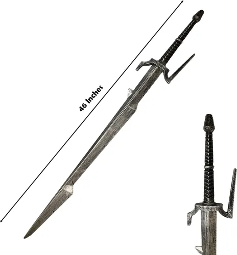 Vista 2 de Espada larga de caza de brujo de espuma medieval de 41 pulgadas para cosplay LARP disfraz Halloween