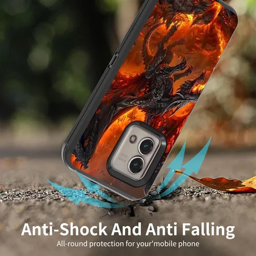 Vista 5 de Funda para Moto G Stylus 5G 2023 con funda de clip para cinturón y soporte, resistente de doble capa, resistente a prueba de golpes, para Motorola