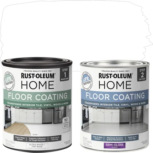 Vista 8 de Rust-Oleum 367592 - Kit de revestimiento de suelo para interiores del hogar, gris envejecido mate