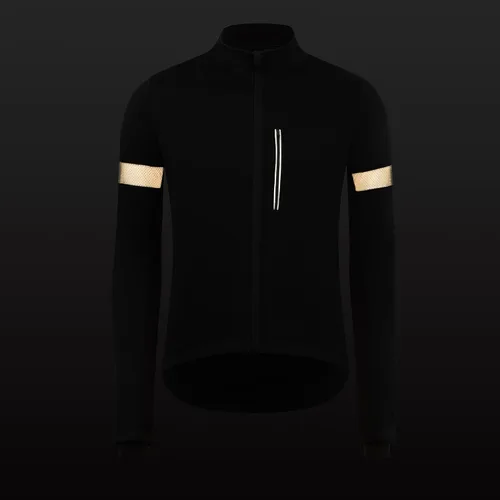 Vista 3 de RISESBIK Chaqueta de ciclismo para hombre, ropa de ciclismo de invierno, a prueba de viento, impermeable, térmica, softshell, cortavientos