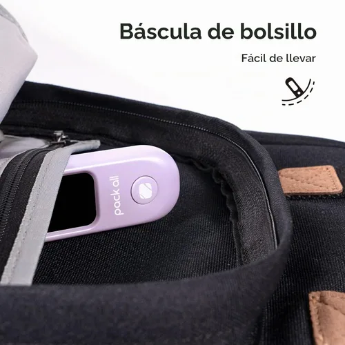 Vista 7 de pack all Digital Luggage Scale for Travel, 110Lbs Capacity, 0.1Lb Precision Púrpura