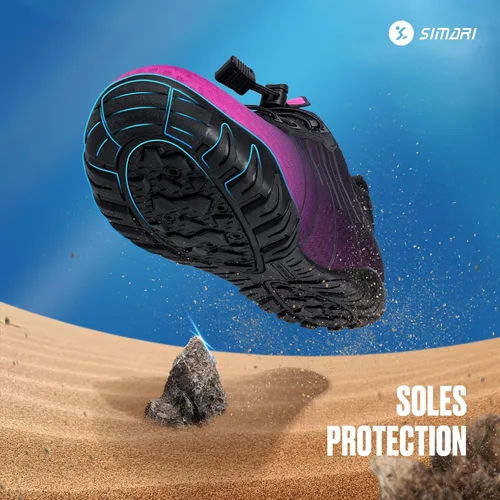 Vista 3 de Simari Zapatos de agua para mujer, hombre, natación, playa, piscina, deportes acuáticos, secado rápido, estilo descalzo, buceo, surf y caminar