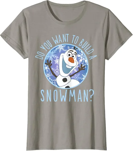 Vista 28 de Disney Camiseta Frozen Olaf con texto en inglés "Do You Want to Build A Snowman Negro