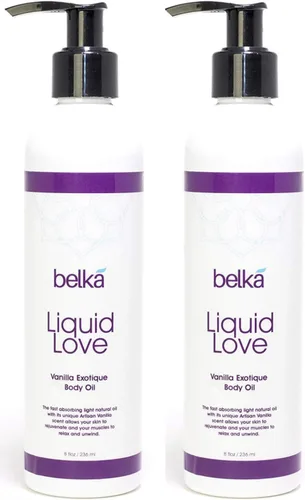 Vista 5 de Aceite corporal líquido Love Vanilla Exotique para terapia de masaje relajante y masajes sensuales en pareja - Fabricado en Estados Unidos, 100%