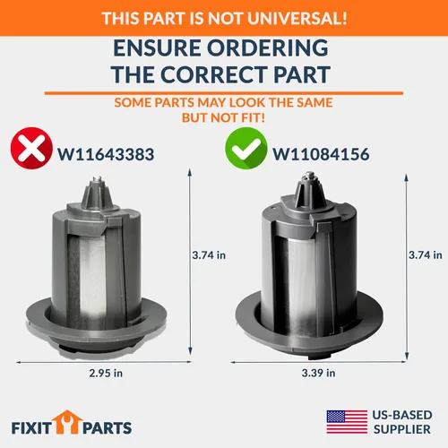 Vista 3 de Proveedor con sede en Estados Unidos - Filtro de bomba de circulación W11084156 reemplaza a W10713298 compatible con lavavajillas Whirlpool