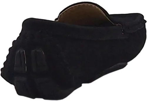 Vista 6 de Mocasines de piel de ante sin cordones para niñas y niños, zapatos de vestir, zapatos planos Oxford
