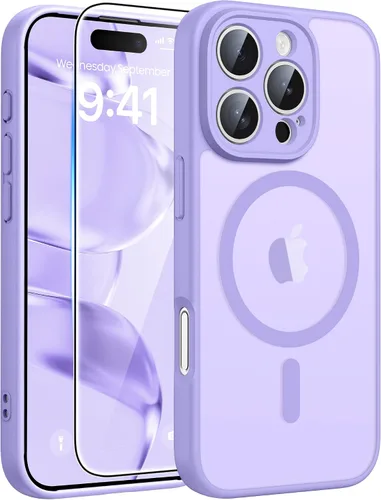 Vista 149 de FNTCASE - Funda para iPhone 16 Pro: magnética, mate, translúcida, de grado militar, protectora contra caídas, resistente, fina, duradera y a prueba