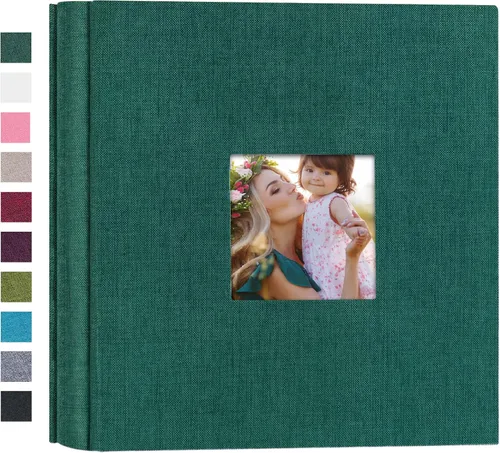 Vista 42 de Mublalbum Álbum de fotos pequeño de 4 x 6 pulgadas, 100 fotos, cubierta de lino, libro de fotos con bolsillos horizontales para boda, aniversario