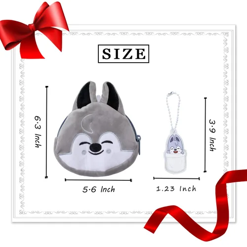 Vista 2 de G-Ahora K-POP Merchandise Stray Wallet con llavero para fans, WC-Wolf Chan