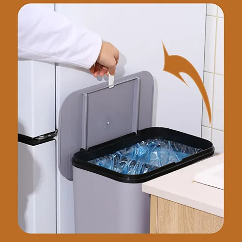 Vista 2 de Contenedor de compost para cocina, contenedor de compost para cocina interior, sellado, poleas fijas, botes de basura con tapas y separadores Verde