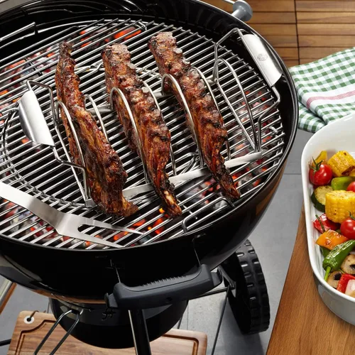 Vista 3 de GEFU Barbacoa Premium Barbacoa Rejilla de repuesto para 6 porciones, funciona en hornos hervidores y parrillas