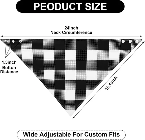 Vista 2 de Janmercy Paquete de 5 baberos tipo bandana para adultos, suaves, ajustables, absorbentes, para Navidad, necesidades especiales, unisex, para hombres