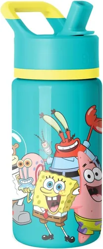 Vista 11 de Simple Modern DC Comics Batman - Botella de agua para niños con tapa con pajilla, vaso aislado de acero inoxidable de 14 onzas para niños, vaso a