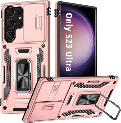 Vista 12 de ANGELAS - Funda a prueba de golpes para Samsung Galaxy S23 Plus, parachoques de silicona TPU con protección anticaídas, cubierta deslizante
