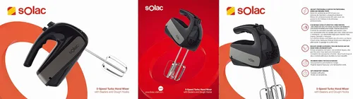 Vista 6 de SOLAC Batidora de mano de 5 velocidades y 200 W + Turbo