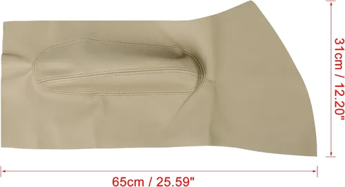 Vista 7 de X AUTOHAUX Par de cuero de microfibra beige panel de puerta reposabrazos reemplazo para Volkswagen Beetle 1998-2010