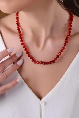Vista 10 de Amber Necklace for Women - HandMade Baltic Jewelry for Adult - 18 inch - 100% Genuine