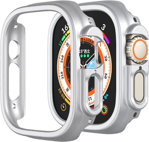 Vista 18 de Funda rígida de policarbonato compatible con Apple Watch Ultra 3/2/1 de 1.732 pulgadas, resistente a impactos, a prueba de golpes, con borde