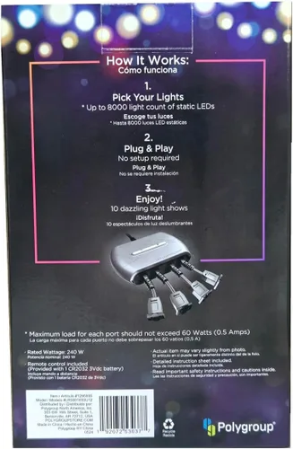 Vista 4 de Illuminations Luminarias LED LIGHTWIZARD 4 Puertos con Control Remoto