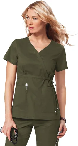 Vista 2 de koi Classic 137 Katelyn Blusa scrub Mock-Wrap, para mujer