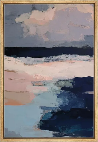 Vista 16 de MUDECOR Impresión en Lienzo Enmarcado Arte de Pared Pincelada Floral Abstracta en Tonos Neutros Cálidos Tonos Terrosos Ilustraciones Minimalismo