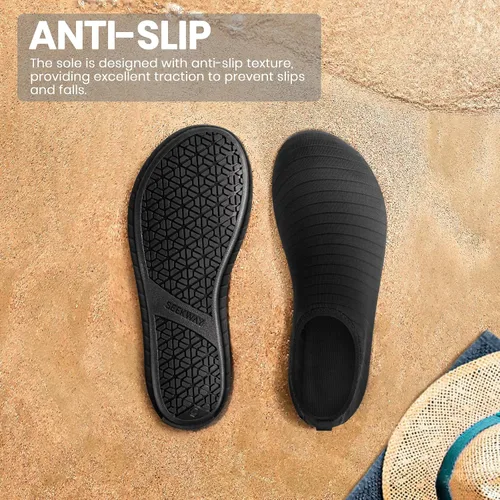 Vista 5 de SEEKWAY Zapatos de Agua para Hombre y Mujer Adultos, Medias Acuáticas de Secado Rápido, Antideslizantes, Descalzas para Playa, Natación, Río