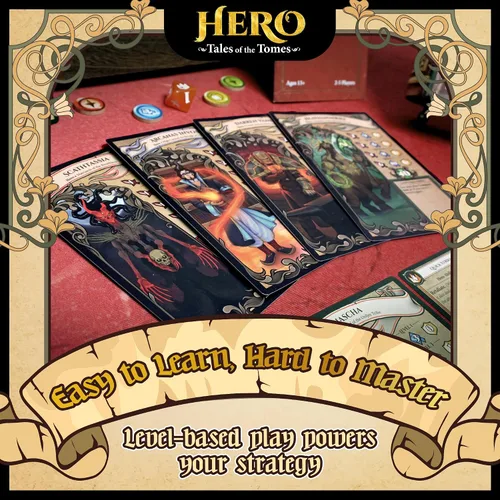 Vista 9 de Hero: Tales of The Tomes - por Tomekeeper Entertainment - Juego de cartas de batalla para adolescentes y adultos - Baraja comunitaria - Sin