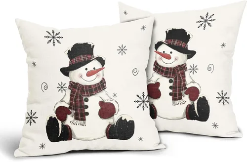Vista 30 de Juego de 2 fundas de almohada de hojas de plantas tropicales de 20 x 20 pulgadas, juego de 2 fundas de almohada cuadradas de lino de algodón y hojas